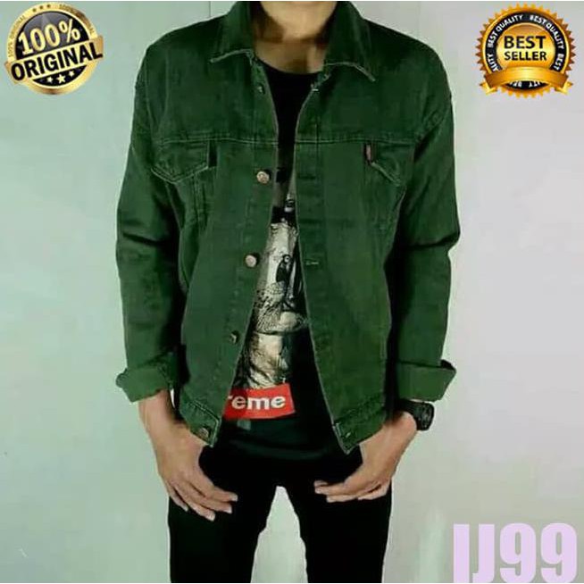 8UN6 JAKET JEANS LEVIS DENIM PRIA JAKET DI LAN COWOK KEREN - PUTIH, XL ZKH9