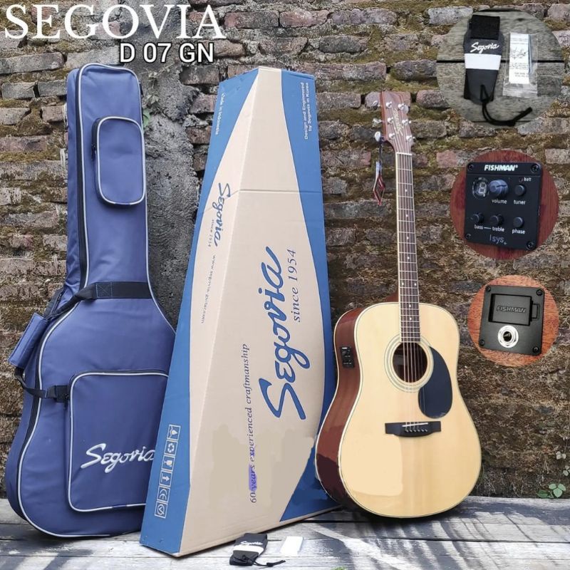 Gitar Akustik Elektrik SEGOVIA D 07 GN Original Freeee Softcase original juga
