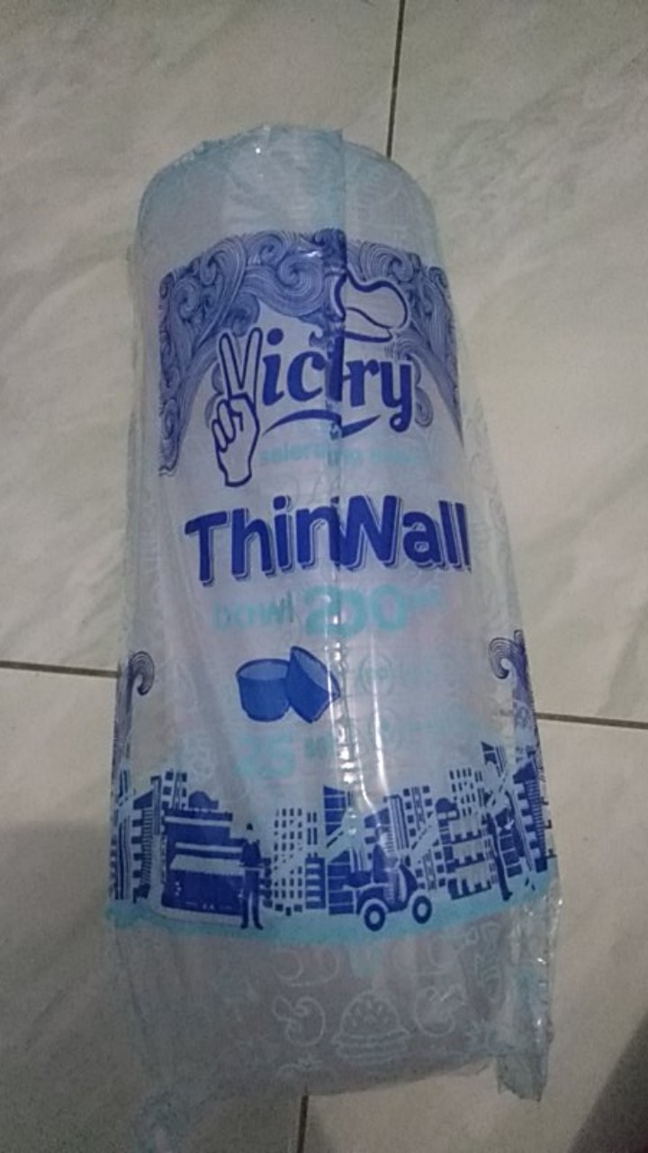 Thinwall Bulat 200ml/cup Salad/cup Puding Isi 25bj