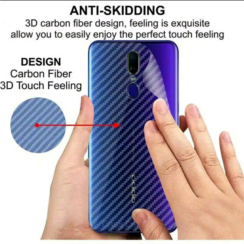 IPHONE X - IPHONE XS - SKIN KARBON ANTI GORES BELAKANG IPHONE X / XS - BC