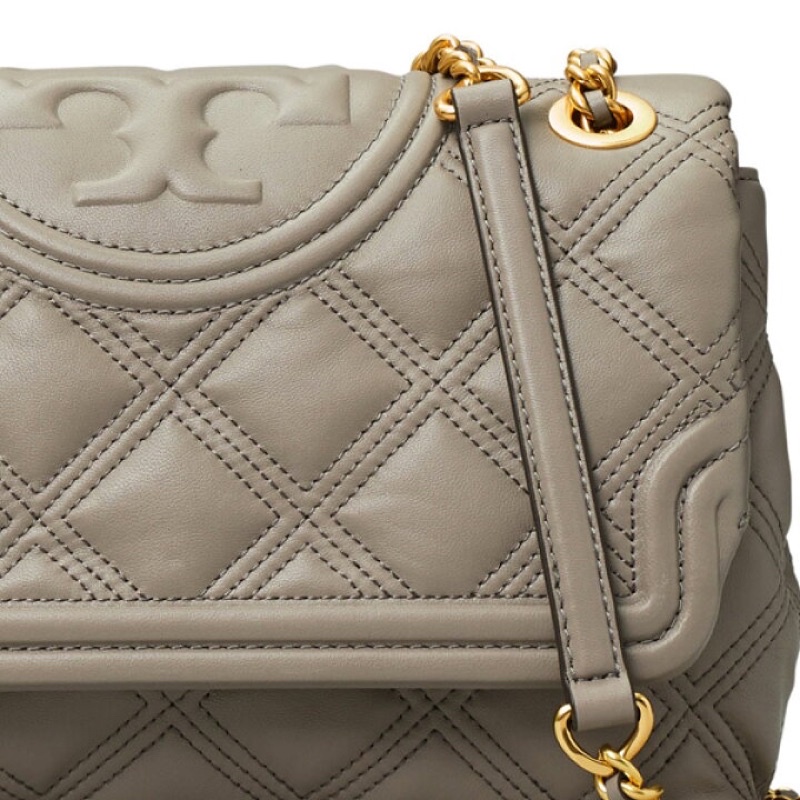 Tory Burch Fleming Soft Convertible Shoulder Bag Grey Heron