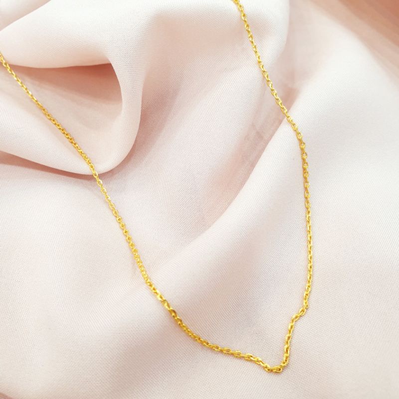 Kalung emas 24K model rantai nori emas asli kadar 97%