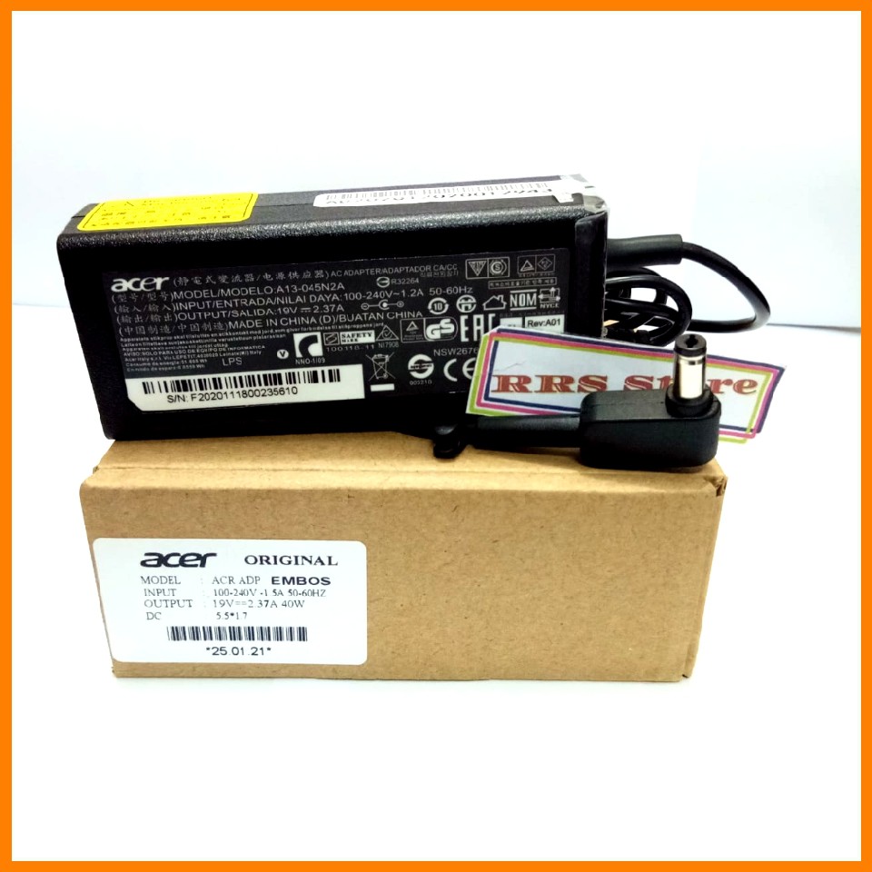 Adaptor Charger Laptop Acer 19V 2.37A 5.5mmx2.5mm Aspire ES1-711-C7TL, ES1-711-P1UV, ES1-711-P2UG Acer Aspire E5-573-754K  Acer Aspire ES1-711 Series: Acer Aspire ES1-711-C7TL Acer Aspire ES1-711-P1UV  Acer Aspire ES1-711-P2UG  Acer Travelmate B116