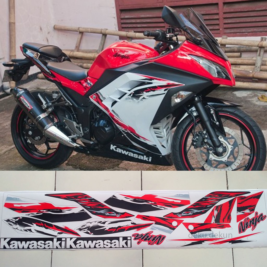 31 Galeri Cutting  Sticker Motor Ninja  250  Fi Merah  