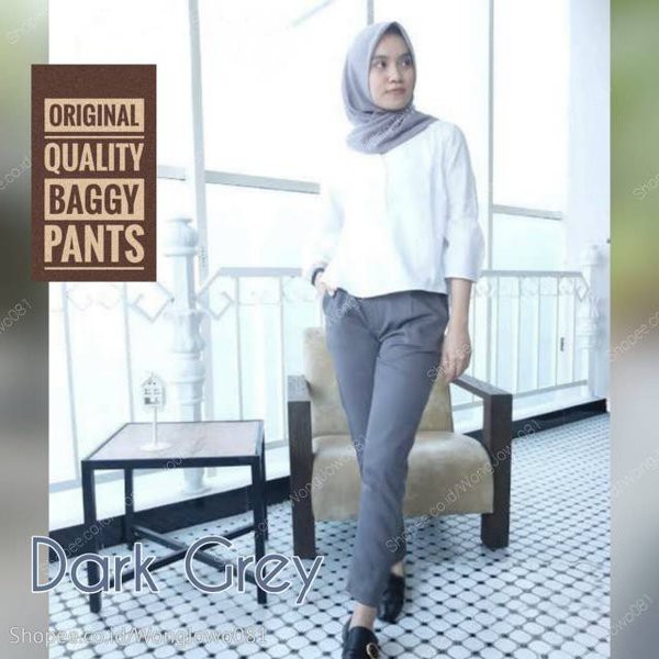 CELANA WANITA BAGGY PANTS PREMIUM AMERICAN DRILL CELANA PANJANG WANITA