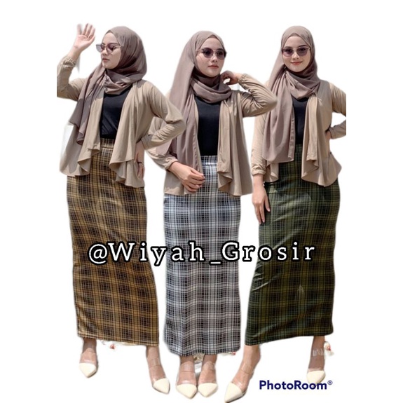 COD ROK KOREAN STYLE 2021 / ROK SPAN TARTAN /ROK KOTAK KOTAK PANJANG  /ROK TARTAN MURAH DAN TEBAL-2