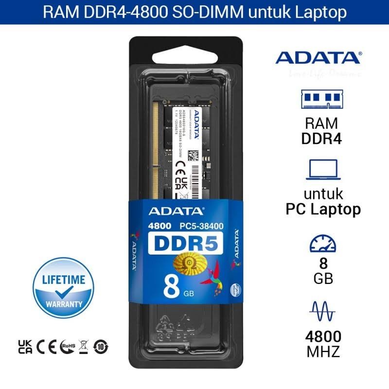 RAM Laptop ADATA SODIMM 8GB DDR5 4800 4800Mhz