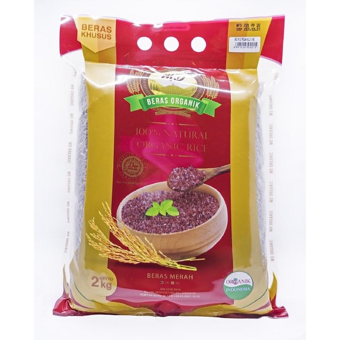 

MD ORGANIC RED RICE PECAH KULIT / BERAS MERAH ORGANIK PECAH KULIT 2KG