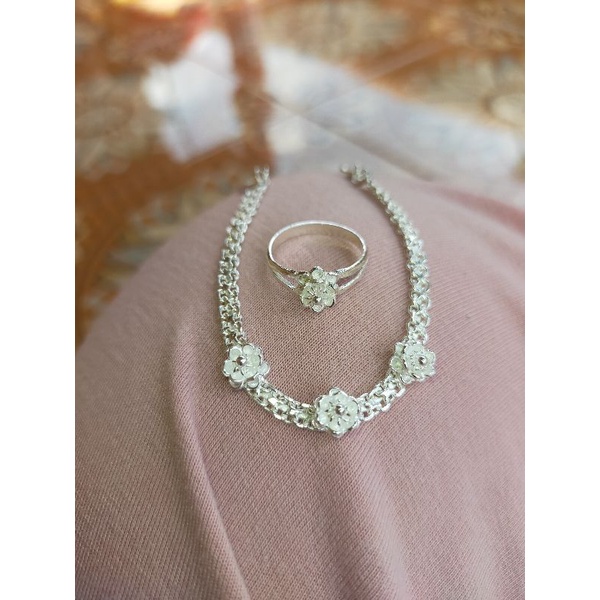 Set Gelang & Cincin Rapit Dewasa / Anak /Perak Asli 925/ Silver Wanita