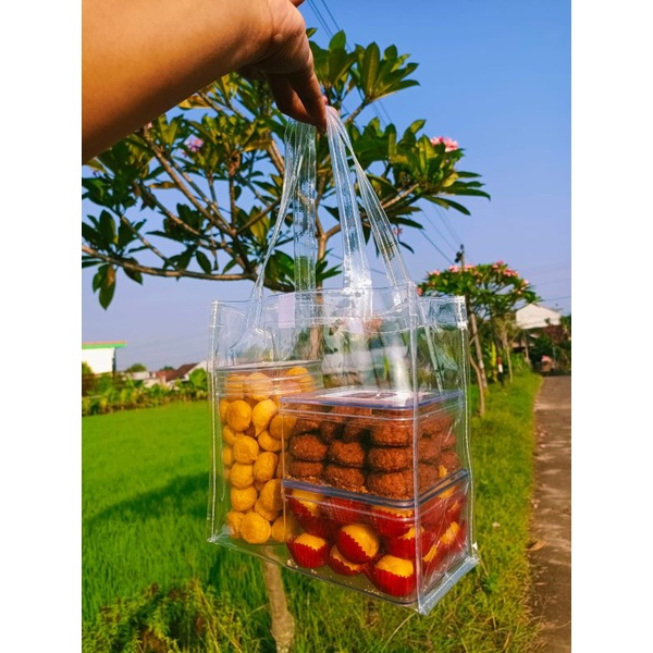 

Tas Mika Transparan Souvenir Umroh dan Haji full S ABC