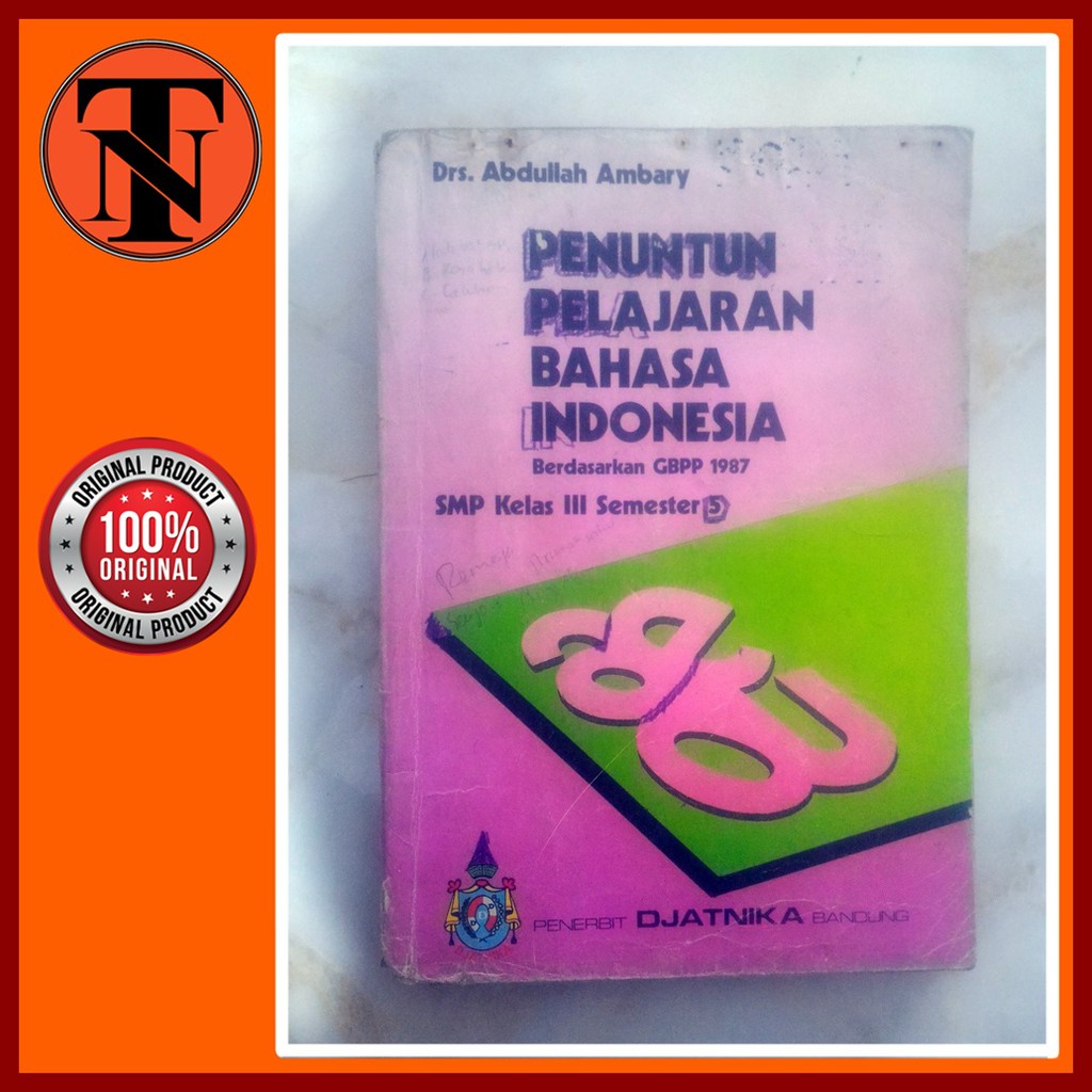 Jual Buku Pelajaran Jadul Penuntun Pelajaran Bahasa Indonesia Smp