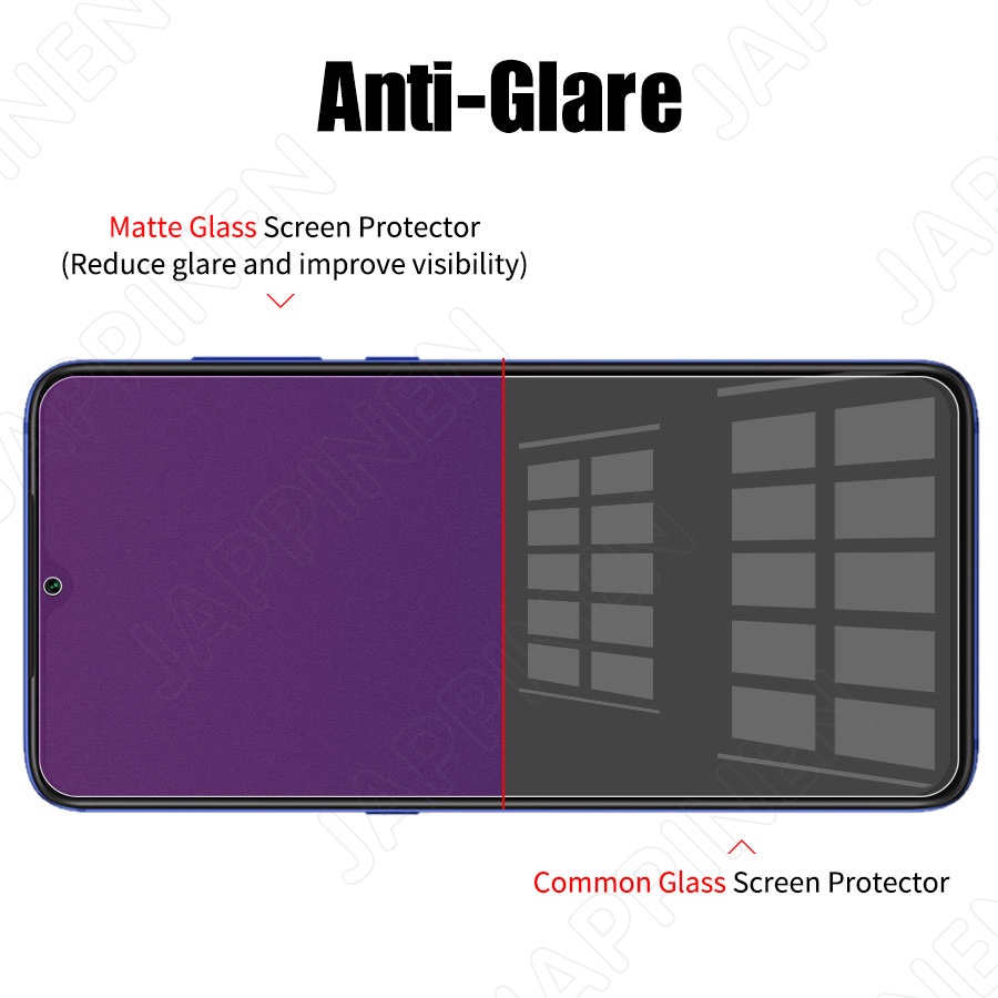 Pelindung Layar Tempered Glass Matte Anti Blue Light Untuk Redmi Note 9 8 7 10 Pro 9T 9S 8T 10T 10S K40 K30 K20 Pro 9A 9C