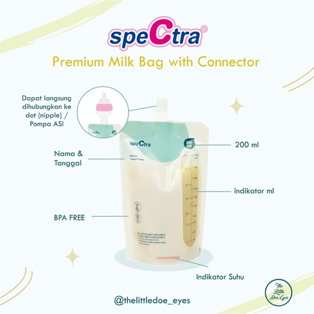 [READY] Spectra Premium Milk Bag with Connector