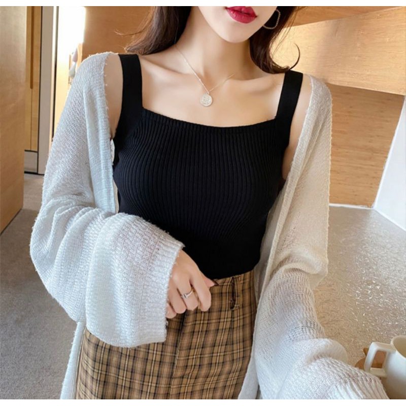 Korean square neck tanktop-7