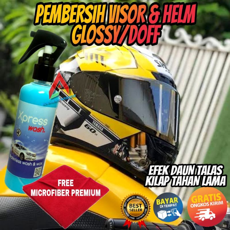 Pembersih Kaca Visor Helm Efek Daun Talas