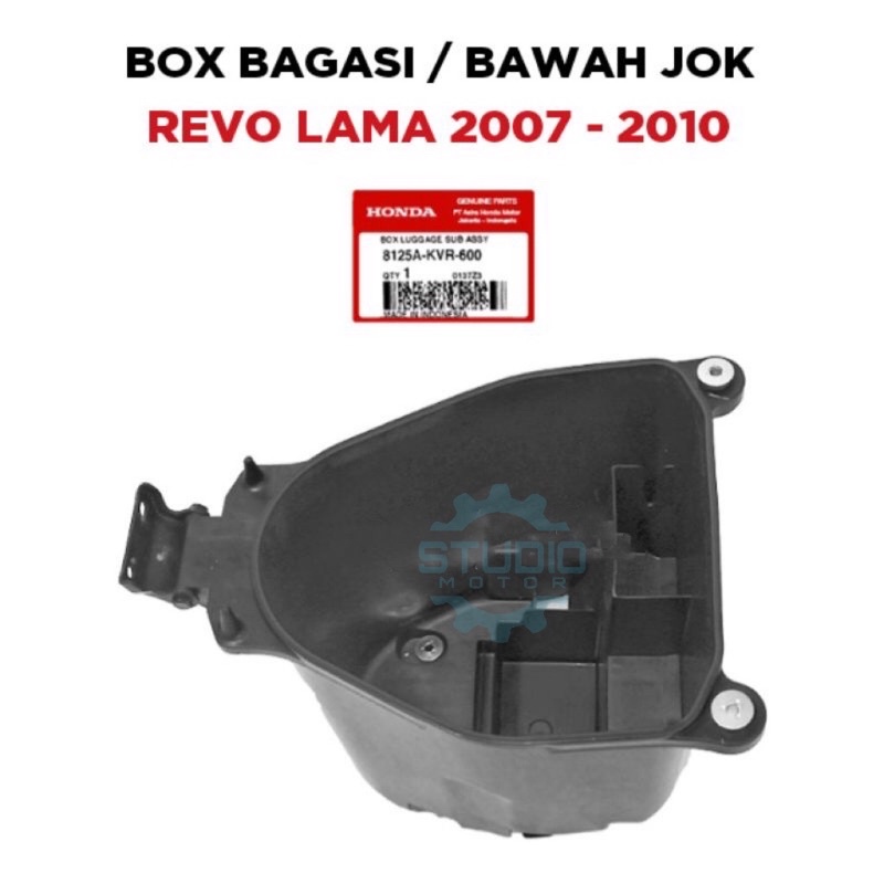 81250KVR600 Box Bagasi Bawah Jok Bok Aki Batrai Revo Lama 2007 2008 / 100 cc / Bok Luggage / Ori Honda Original 81250-KVR-600