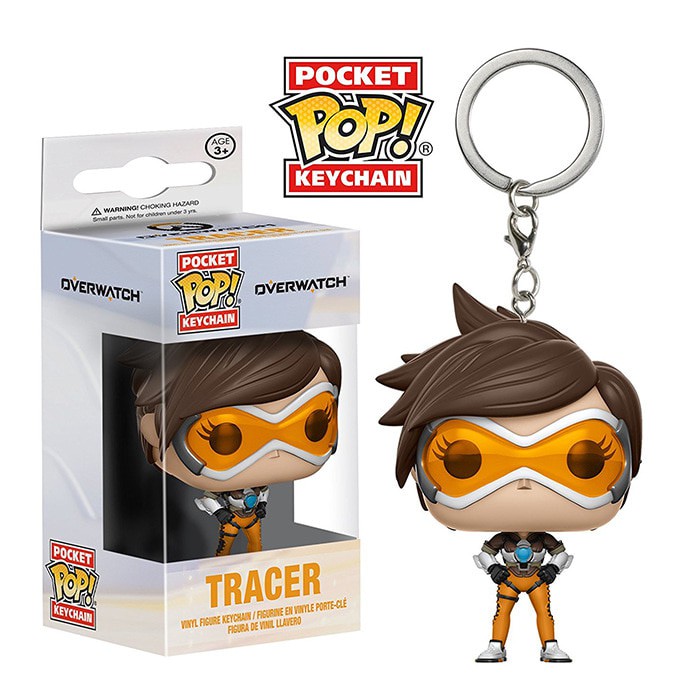 Funko POP keychain Overwatch Tracer