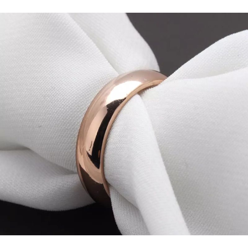 COD cincin titanium rose gold perhiasan wanita