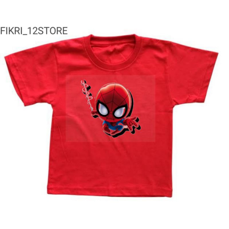 BAJU ANAK/KAOS ANAK LAKI-LAKI DAN PEREMPUAN LOGO SPIDERMAN
