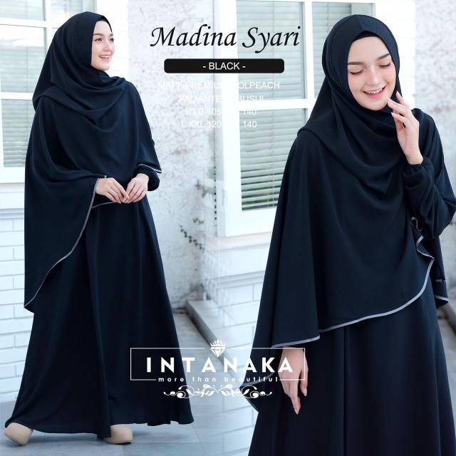 Madina Syari by Intanaka/ Gamis Polos Size L dan XXL Big Size