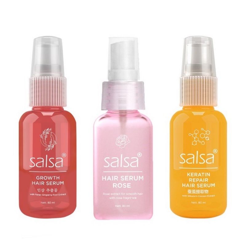 SALSA Hair Serum Rose Extract l Keratin Repair l Hair Growth 80mL