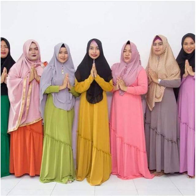 GAMIS JERSEY REMPEL MIRING BAWAH  BUSUI GAMIS JERSEY POLOS