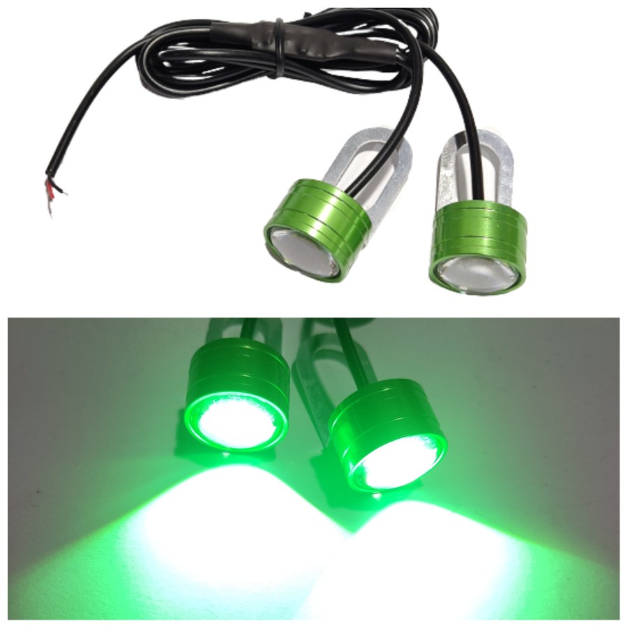 LAMPU  MATA ELANG STROBO EAGLE EYE FLASH STROBO KEDIP 3 LED DENGAN BREKET 2PCS