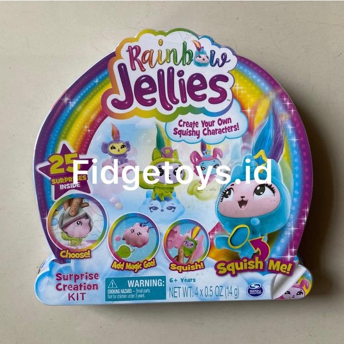 Rainbow Jellies Creation Kit with 25 Surprise to Make Your Own Squishy