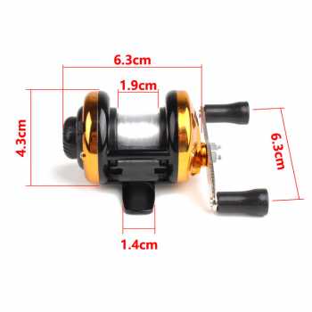 Mini Reel Pancing Baitcasting Fishing 3.0:1 50 M / Reel Pancing Mini Kuat Alat Gulung Pancing / Reel Pancing Power Handle Gulungan Senar Pancing / Rell Pancing Murah Berkualitas Bahan Alumunium Tahan Karat /  Fishing Reel Joran Penggulung Gulungan Pancing