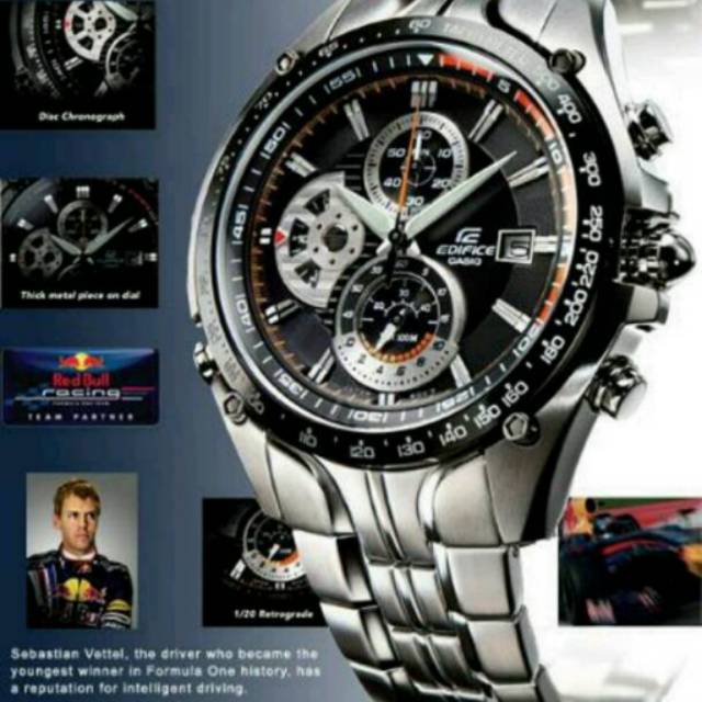 

Casio Edifice EF543 spesial Sebastian Vettel Ori incl box & manual book.jpg