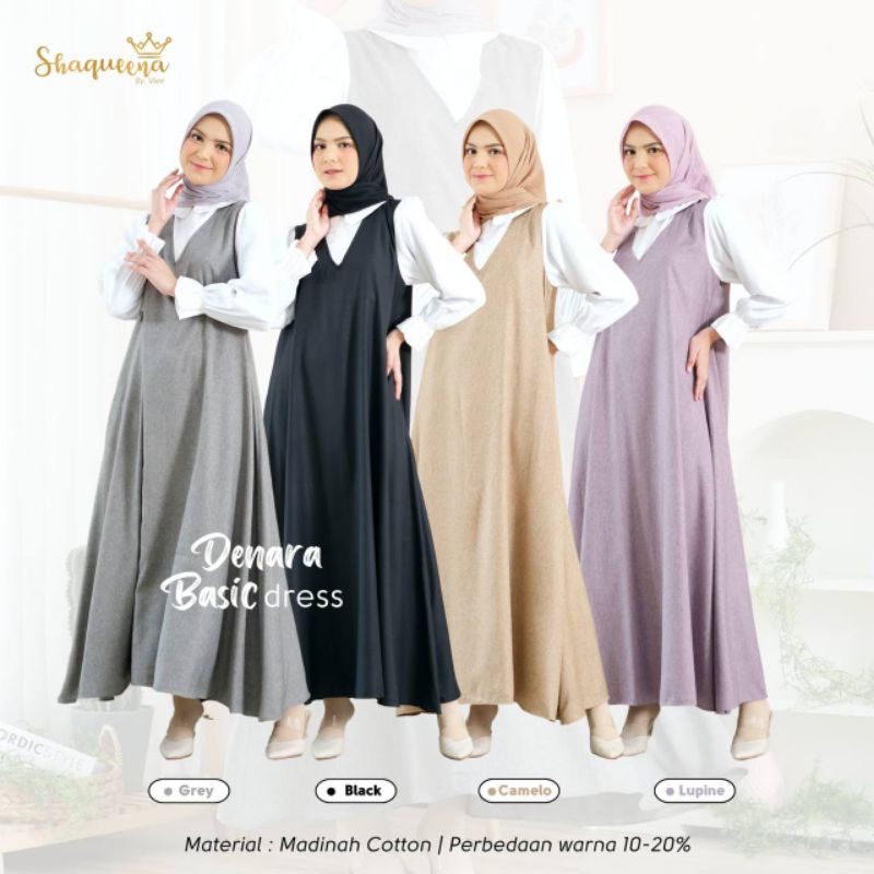 Denara Dress by Shaqueena Indonesia Dress Katun Madina Dress adem Dress ORI dress murah