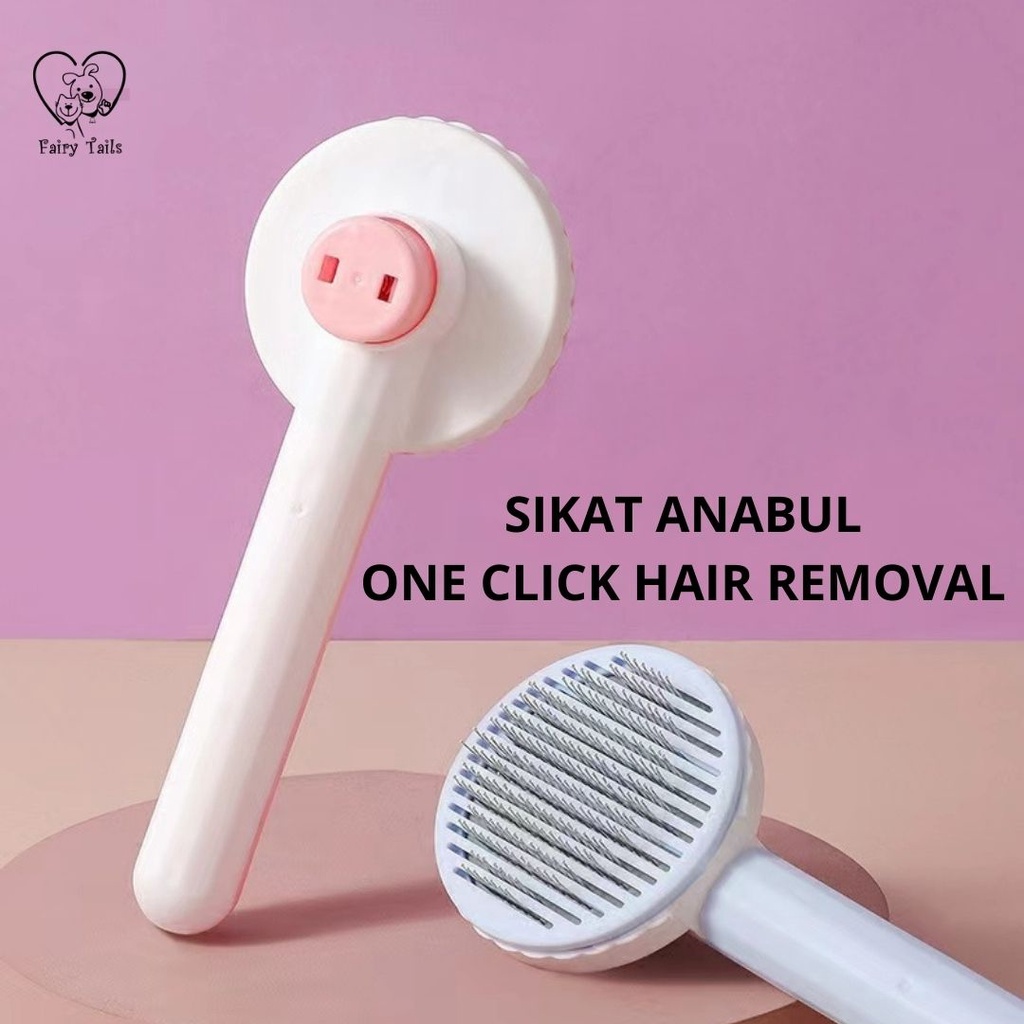 Sikat Sisir Bulu One Click Otomatis Untuk Anabul Anjing dan Kucing / Pet Comb Brush Grooming Cat Dog