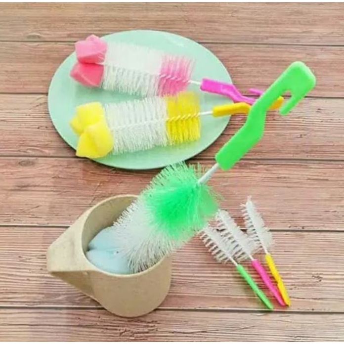 Sikat Botol Susu Bottle Nipple Brush Sikat Botol Dot | Sponge Botol Bayi Baby Bottle [Random]