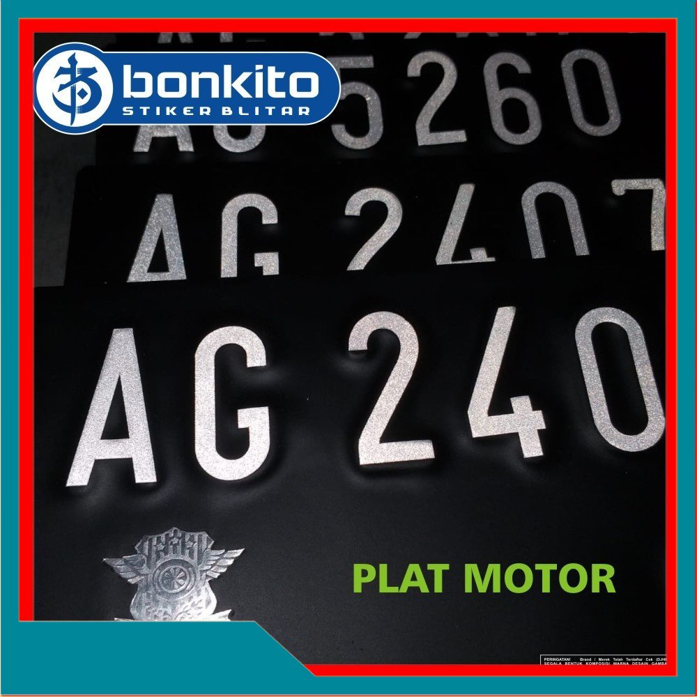 Plat Nomor Motor Variasi Stiker Nyala Plat Nomor Kendaraan Baut Tanam Plat Nomor Keren Plat Nomor Te