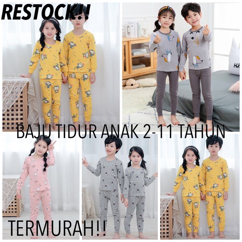 PYAMA ANAK / BAJU TIDUR ANAK TANGGUNG / PAJAMAS ANAK LAKI LAKI DAN PEREMPUAN