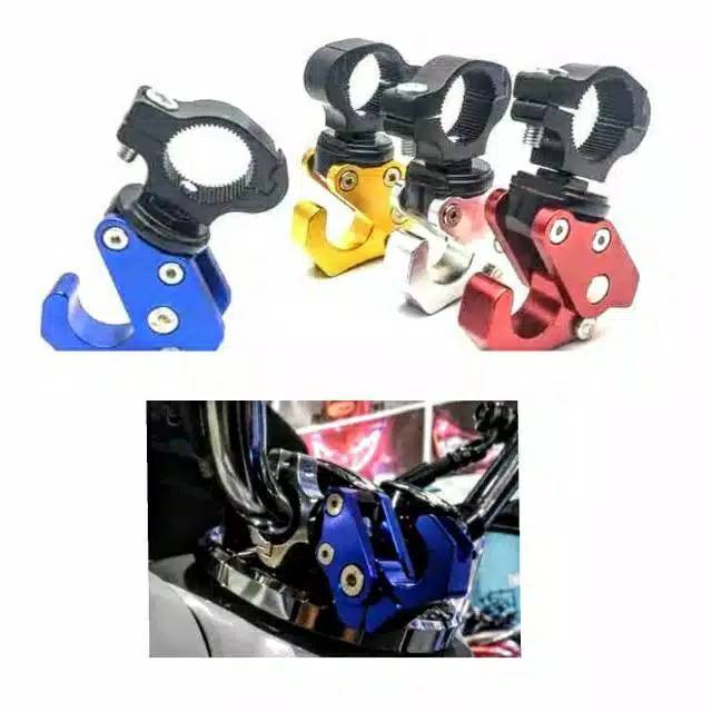 GR gantungan barang pcx hook pcx150 pcx160 gantungan jepit stang universal GO RACING