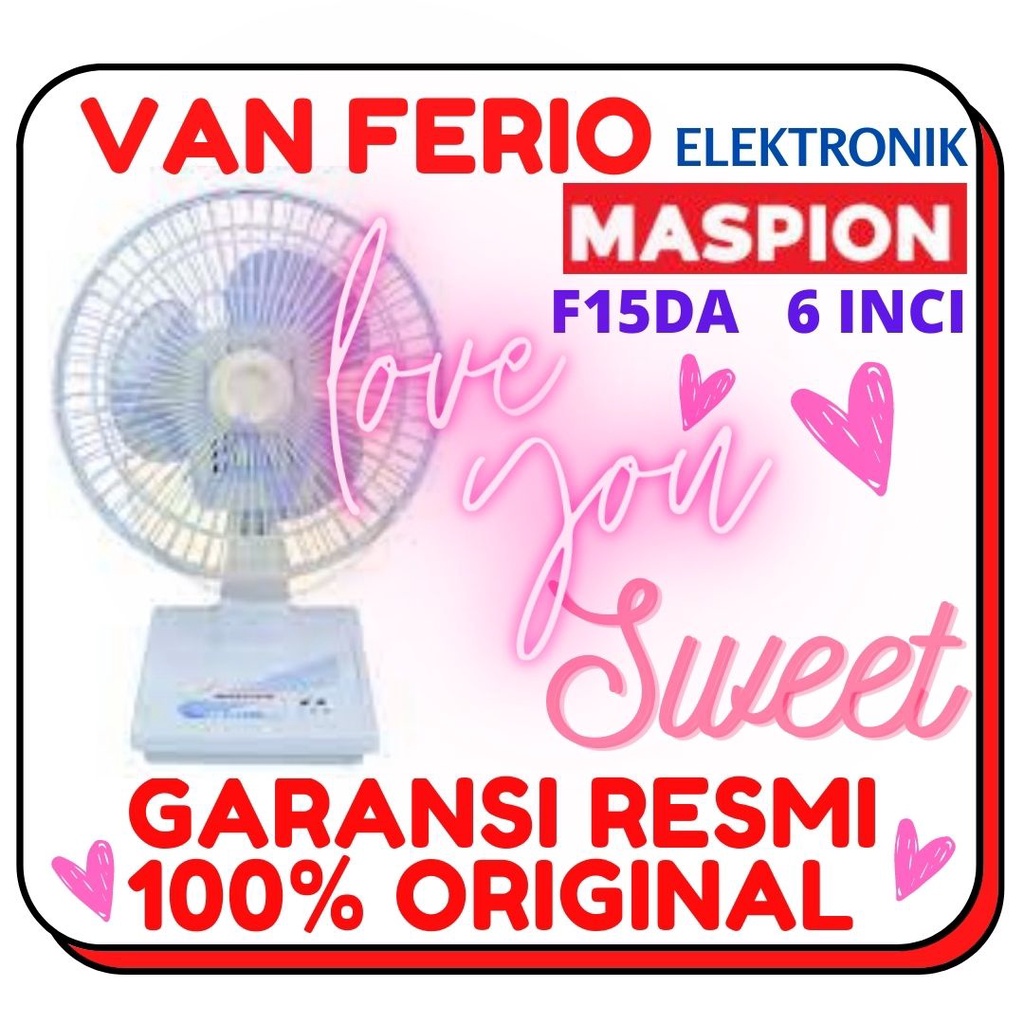 MASPION F-15DA KIPAS ANGIN / DESK FAN 6 INC / F15DA / F 15 DA GARANSI