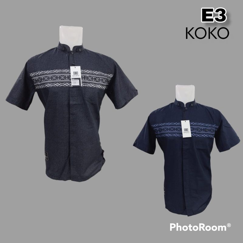 KEMKO ERKAPE PENDEK SIZE M/KEMEJA KOKO PRIA/KOKO MUSLIM PRIA