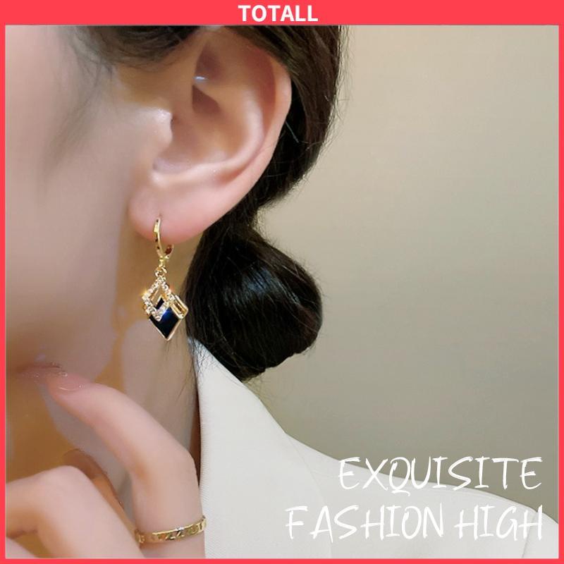 COD Rhombus bentuk minyak Drop anting-anting modis anting-anting High-end-Totall