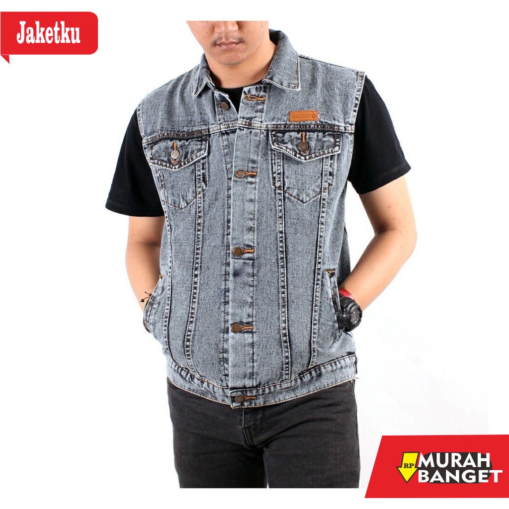 hoodie jeans pria terbaru- Rompi Motor denim | Pelindung Dada | Body Protector Bikers