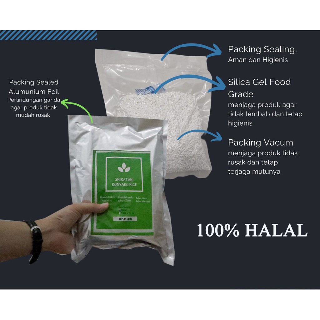 

Shirataki Konnyaku Rice Beras Shirataki 500 gr