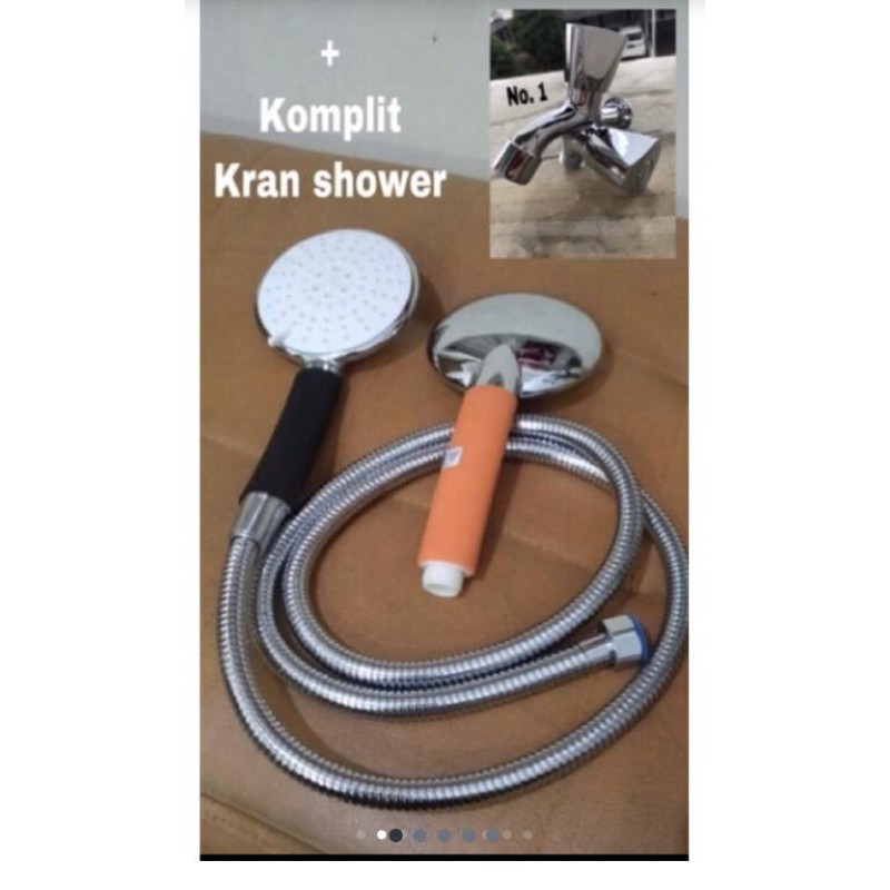 New! Hand shower mandi besar 12 cm + komplit kran cabang Anti karat.5 variasi air.ELLEGANCE