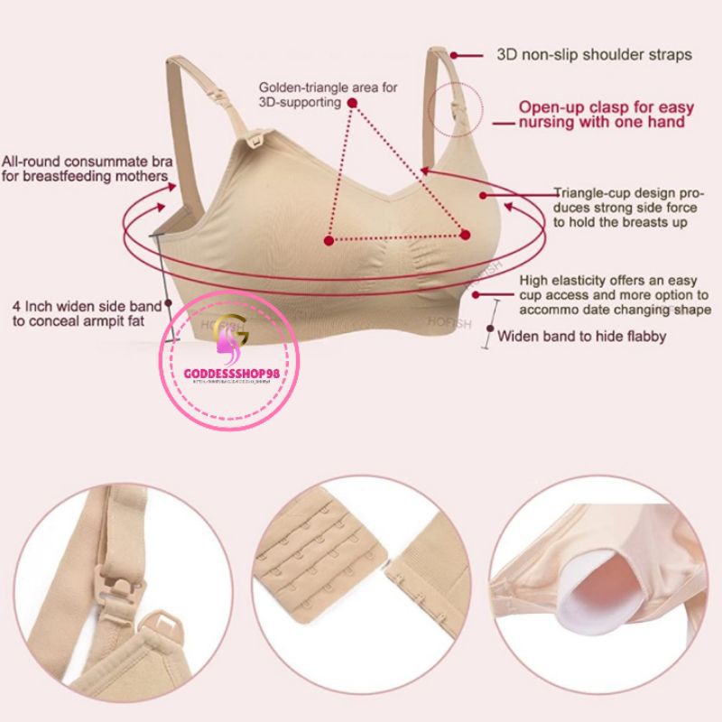 BH Bra Menyusui Nursing Bra Tanpa Kawat BH Wanita Ibu Hamil Kualitas Import S8200