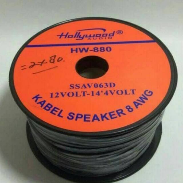 KABEL SPEAKER HOLLYWOOD 8 AWG 2 X 80/ROL