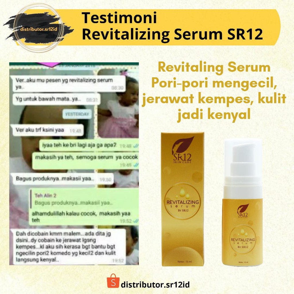 Revitalizing Serum SR12 Serum Wajah Bopeng dan Lingkar Mata Panda Menyamarkan Garis Halus