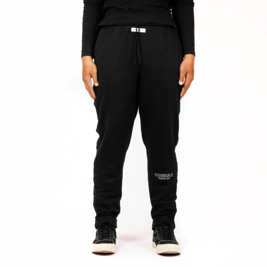 Celana Jogger ESSENTIALS FOG – Black Edition Fashion Tresndy Casual Unisex Good Brand Quality