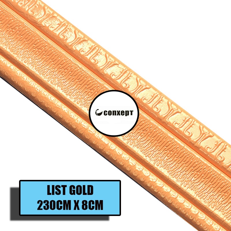 CX Wallpaper List Gold Foam 3D Wallborder Foam 3D Stiker Dinding