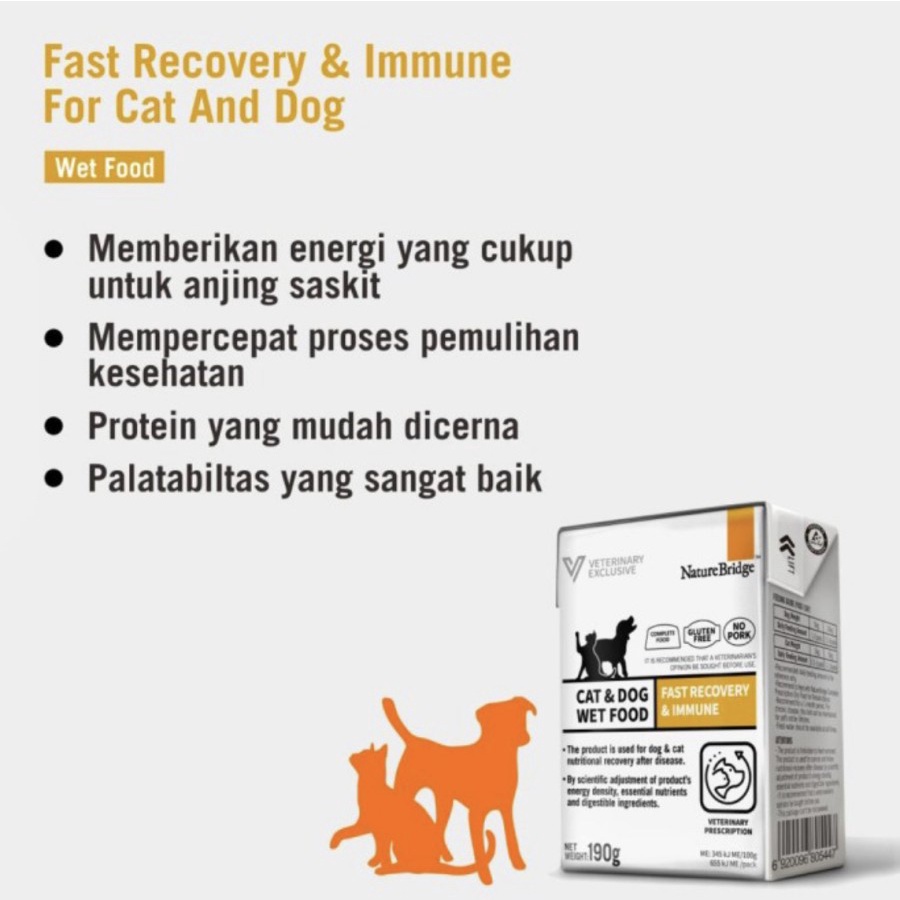 Nature Bridge Recovery &amp; Immune 190 Gr For Cat and Dog