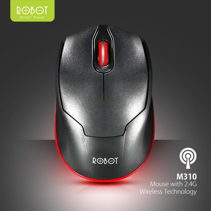 ROBOT Mouse Wireless Tanpa Suara (M310) original garansi 1 tahun