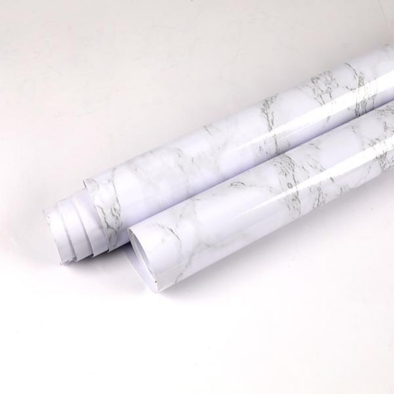 stiker tembok/stiker dindin Wallstiker stiker marmer putih abu-abu  FS0126